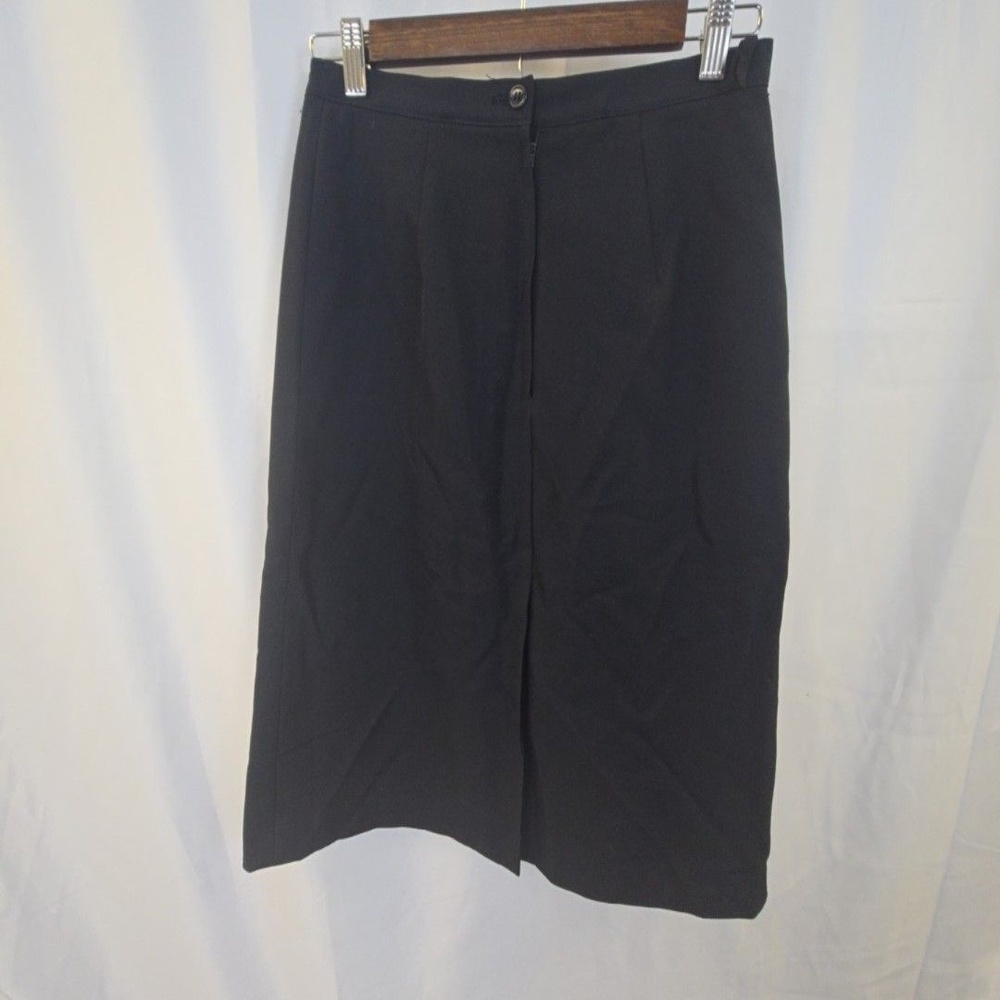 P.B.D. Skirt Juniors 9 Black Twill Straight Pencil Midi Lined Workwear Career